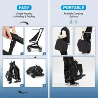 Poussette de voyage légère pour bébé, compacte et adaptée aux avions, conception pliante à une main, parfaite pour les tout-petits 4
