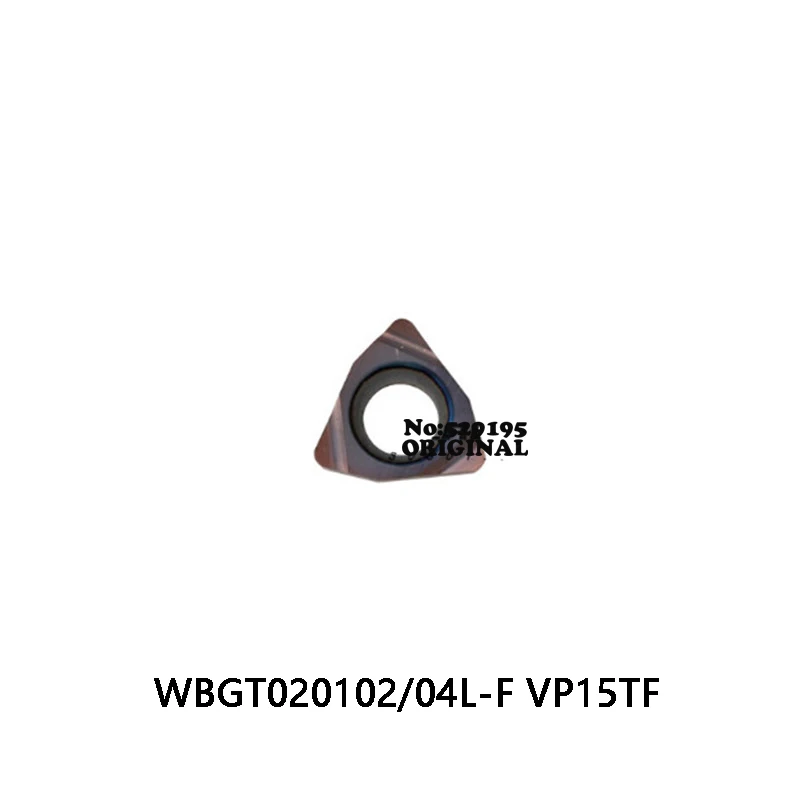 

Оригинальный WBGT020102L-F WBGT020104L-F VP15TF твердосплавные вставки WBGT WBGT020102 WBGT020104 токарный станок резак инструменты PVD