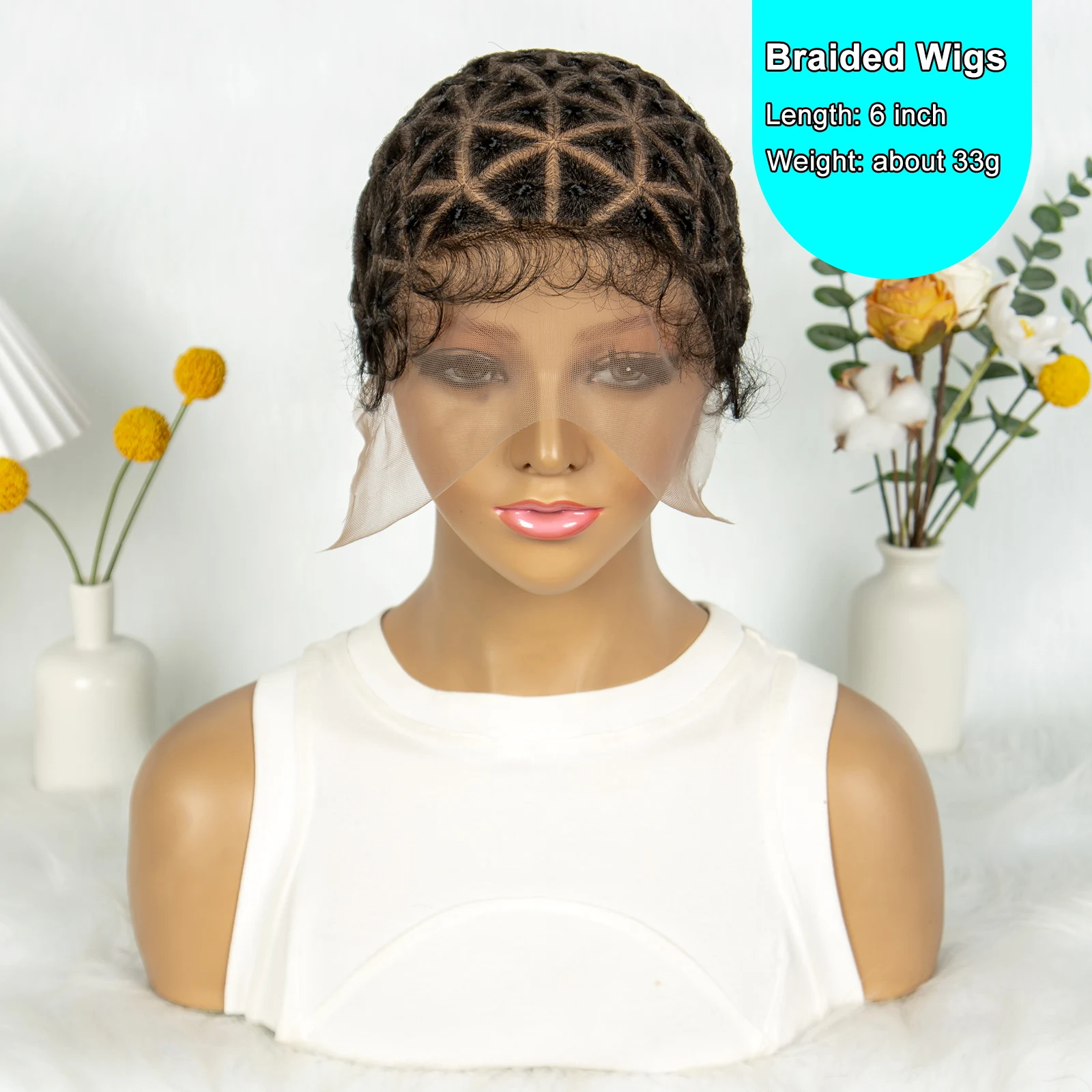 Braiding Wig Cap for Crochet Braids, Pre-Parted with Baby Hair, Goddess Braids