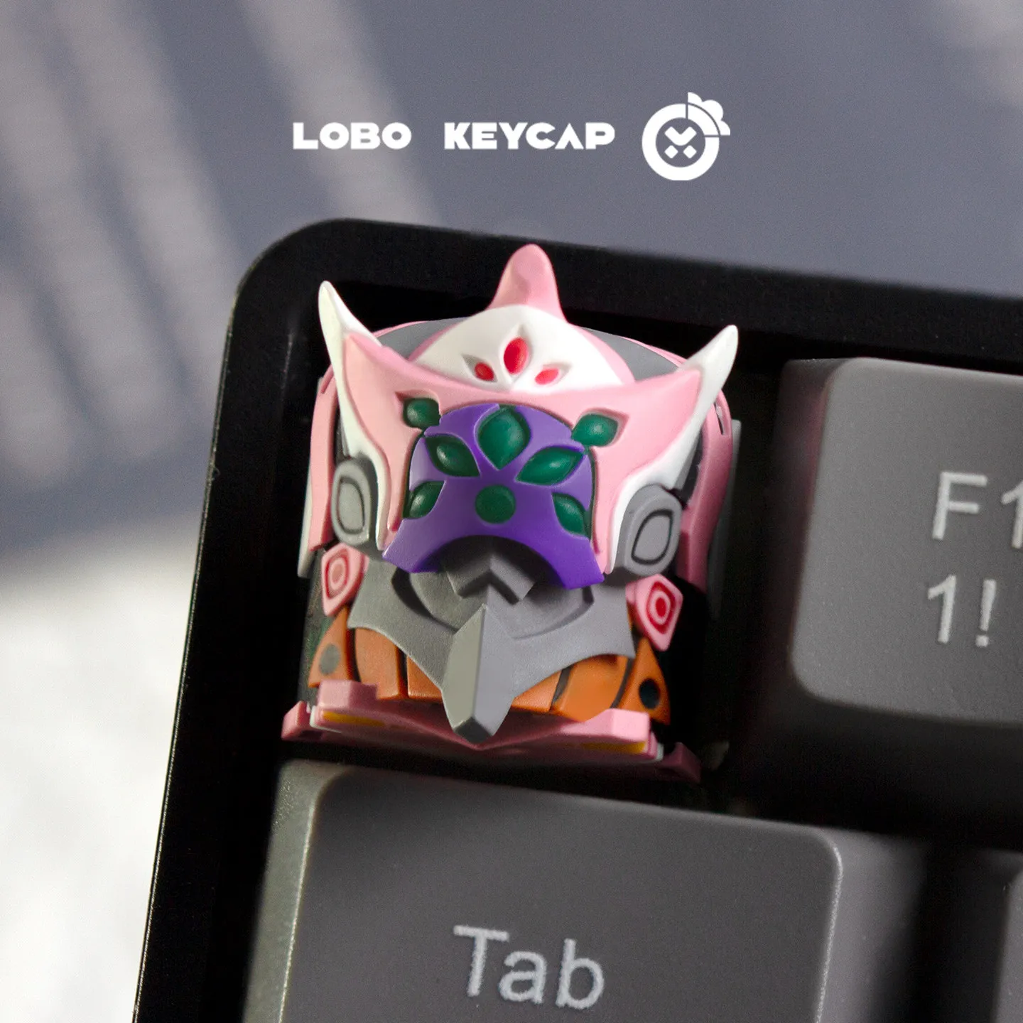 Tecla Lobo con Personaje de Anime, Estilo Mecha, Repuesto, Coleccionable, Decoración, Accesorio para Teclado Mecánico, Juego de Teclas, Regalo