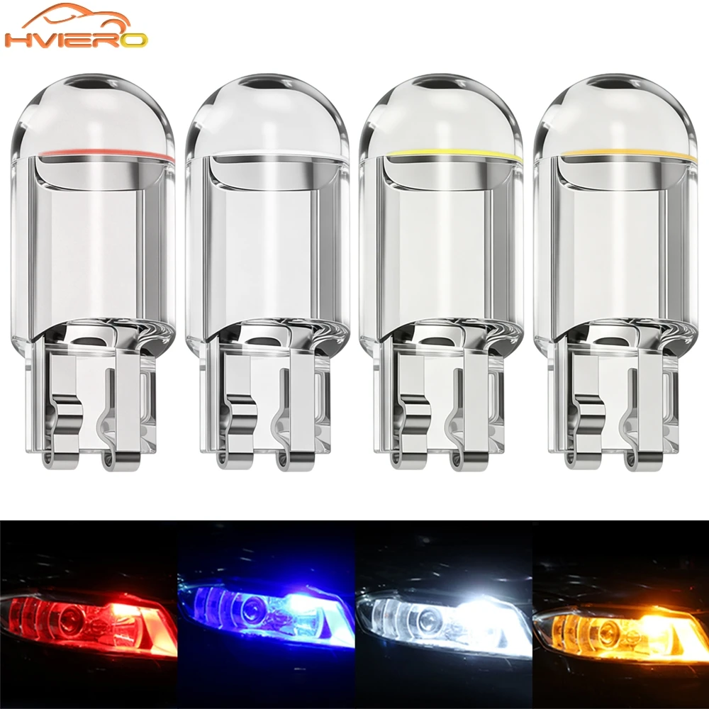 Super Bright Multi-Color LED Glass Housing Car Bulb - Wedge License Plate and Dome Light