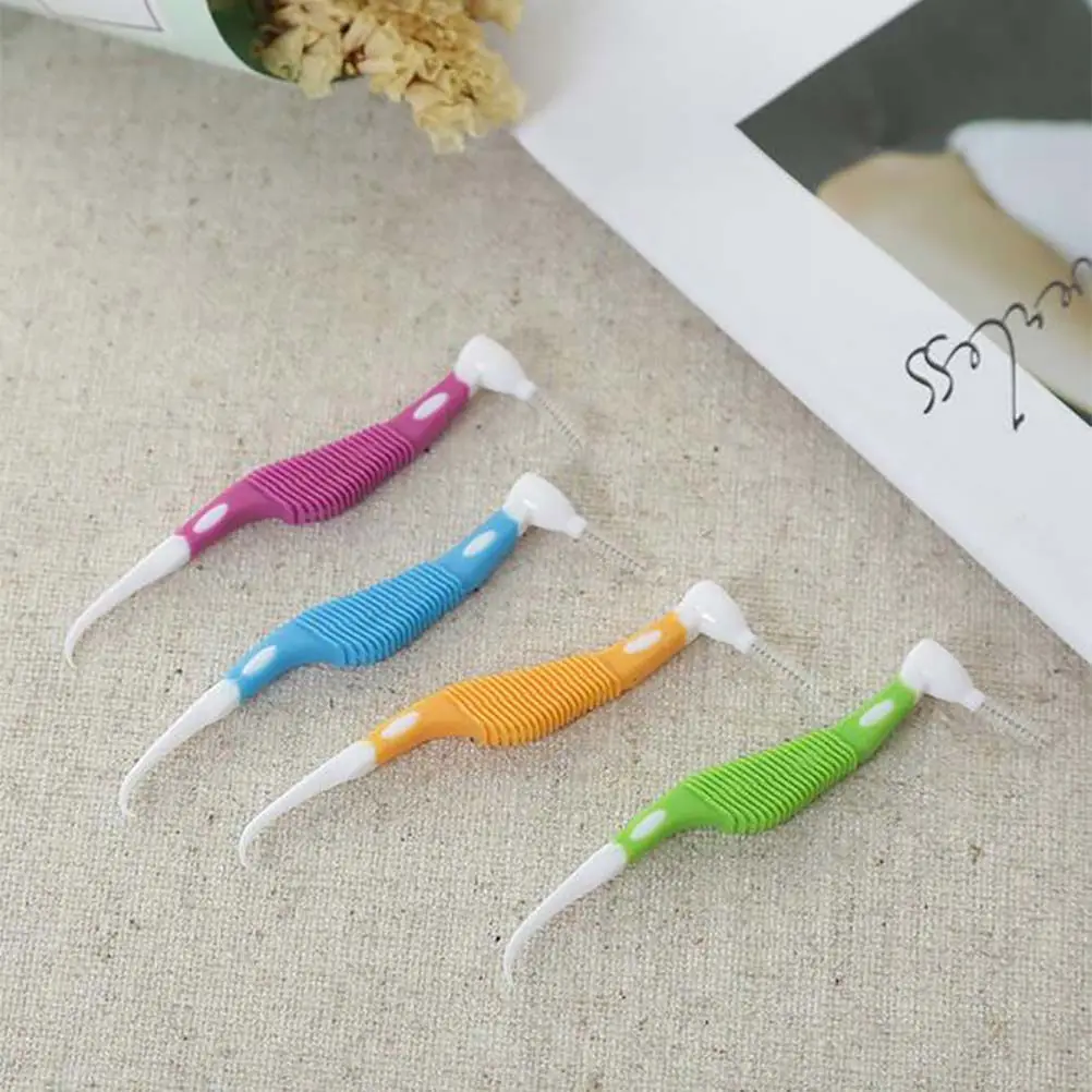 치아 청소용 8Pcs 치간 브러쉬 마사지 치석 제거 구강 위생 도구 치간 치실 브러쉬 치과 클리너