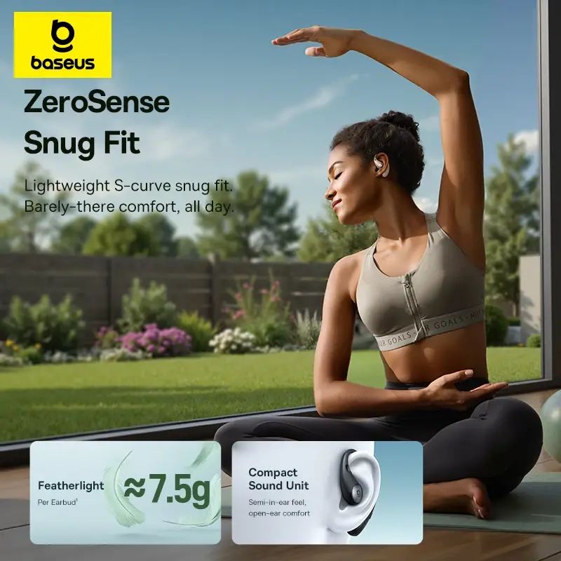 Baseus Eli Sport 2 Open-Ear Wireless Earphones Bluetooth 6.0 OWS Headphones Hi-Res with LDAC OWS Earphones Earhook Sport Earbuds - Image 3