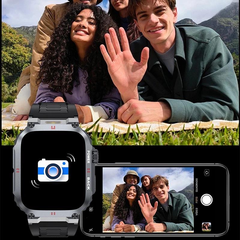 2026 Outdoor Military Smartwatch Men Bluetooth Call Smart Watch 3ATM IP68 Waterproof Rating Sports Fitness Watches Man 2025 New