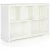 Classic White Bookshelf: Children's 5 Compartment Toy, Bin, Art, Clothes and Book Storage - Wooden Playroom and Bedroom 3