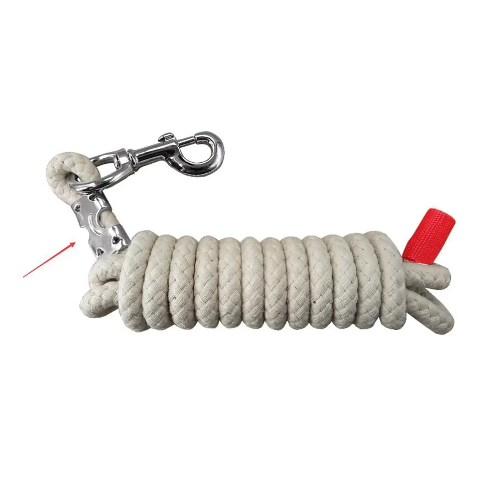 1pc Nickle plated Double Rope Clamp Sturdy Metal Loop End Clip Lightweight Cord Horse equipment Equestrian equipment