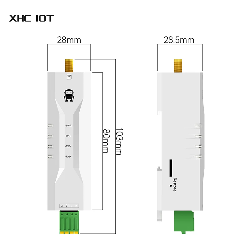 GNSS Multi-Mode Positioning Module BDS/GPS/GLONASS/QZSS/SBAS RS485 DC 5-24V Industrial Grade XHCIOT EWD108-GN Series ModBus RTU