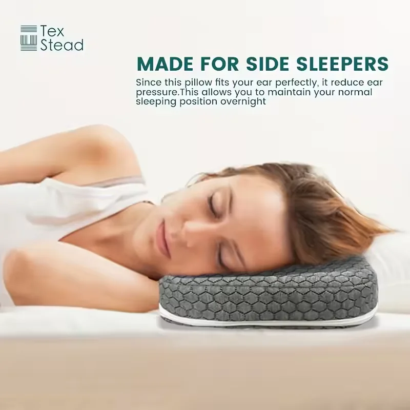 Ear Piercing Pillow for Side Sleepers and Ear Pain Inflammation with Hole Sleeping Pillow Guard