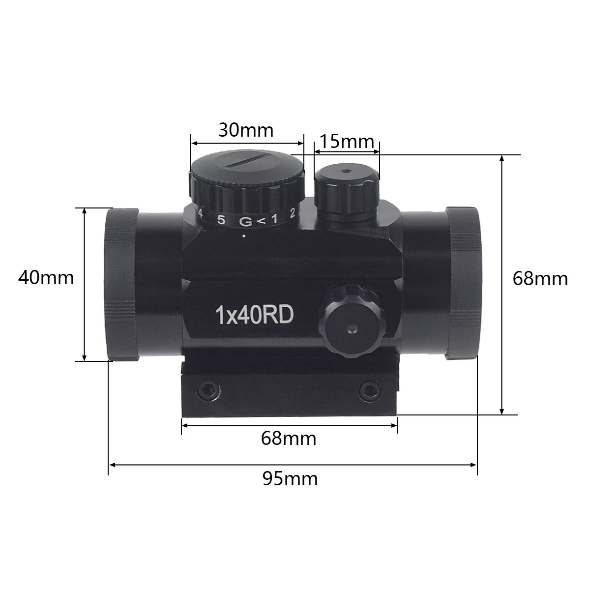 Red Dot Scope Sight Tactical Rifle scope Collimator 1X30 1x40 With 11mm/20mm Rail Mount For Hunting