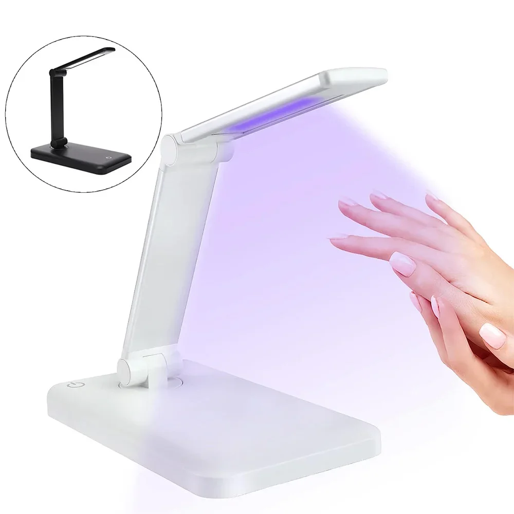 

Портативная Складная Лампа для сушки ногтей, УФ-лампа для быстрой сушки ногтей, лампа для маникюра, отверждения всех гель-лаков для ногтей, 10 лампочек USB