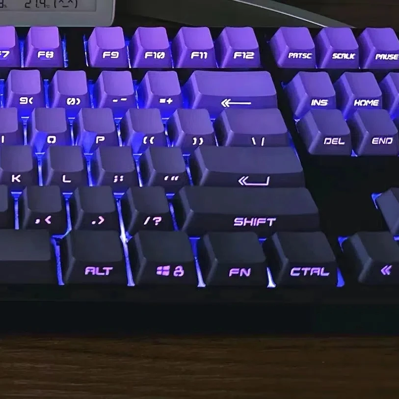 Tampão Chave do Dobro-tiro do Perfil do Oem do Gradiente Roxo Pbt do Rgb Backlit Chave de 105 para o Teclado Mecânico do Gamer de 60 61 87 104