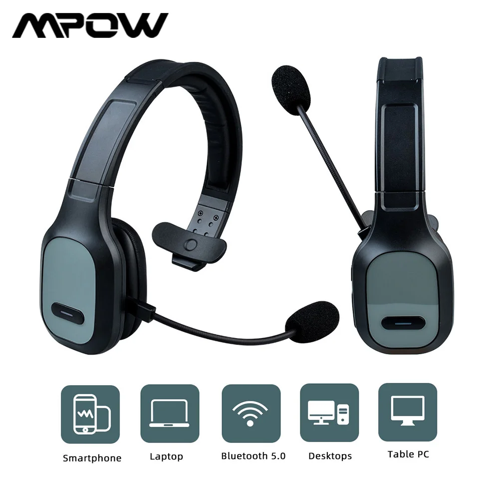 Mpow Hc10 Mono Bluetooth Earphone V5.0 Wireless Telephone Operator