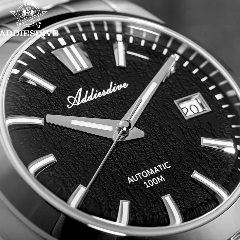 New ADDIESDIVE AD2075 NH35 Automatic Watch 100M Waterproof Sapphire Glass Stainless Steel Dive Mechanical Watches For Men