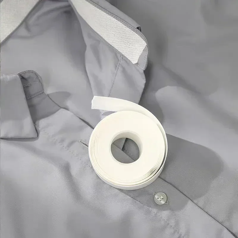 Shirt Collar Protector 8/16M Hat Shirt Collar Anti-dirty Grime Protector Fixing Sticker Self-adhesive Disposable Tape Rolled Sweat-absorbent Tape