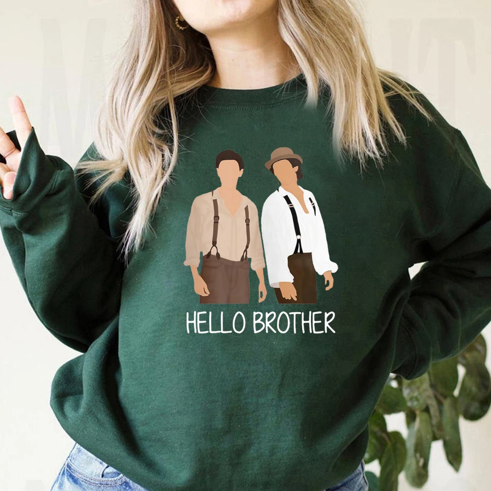 Tvd Vampire Diaries Inspired Felpa Salvatore Brothers Graphic Pullover Felpe Con Federe Mystic Salvatore E Damomo