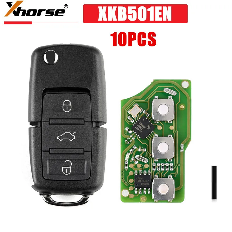 

10PCS/LOT XHORSE XKB501EN Wired Universal Remote Key for Volkswagen B5 Type 3 Buttons VVDI Tool English Versions