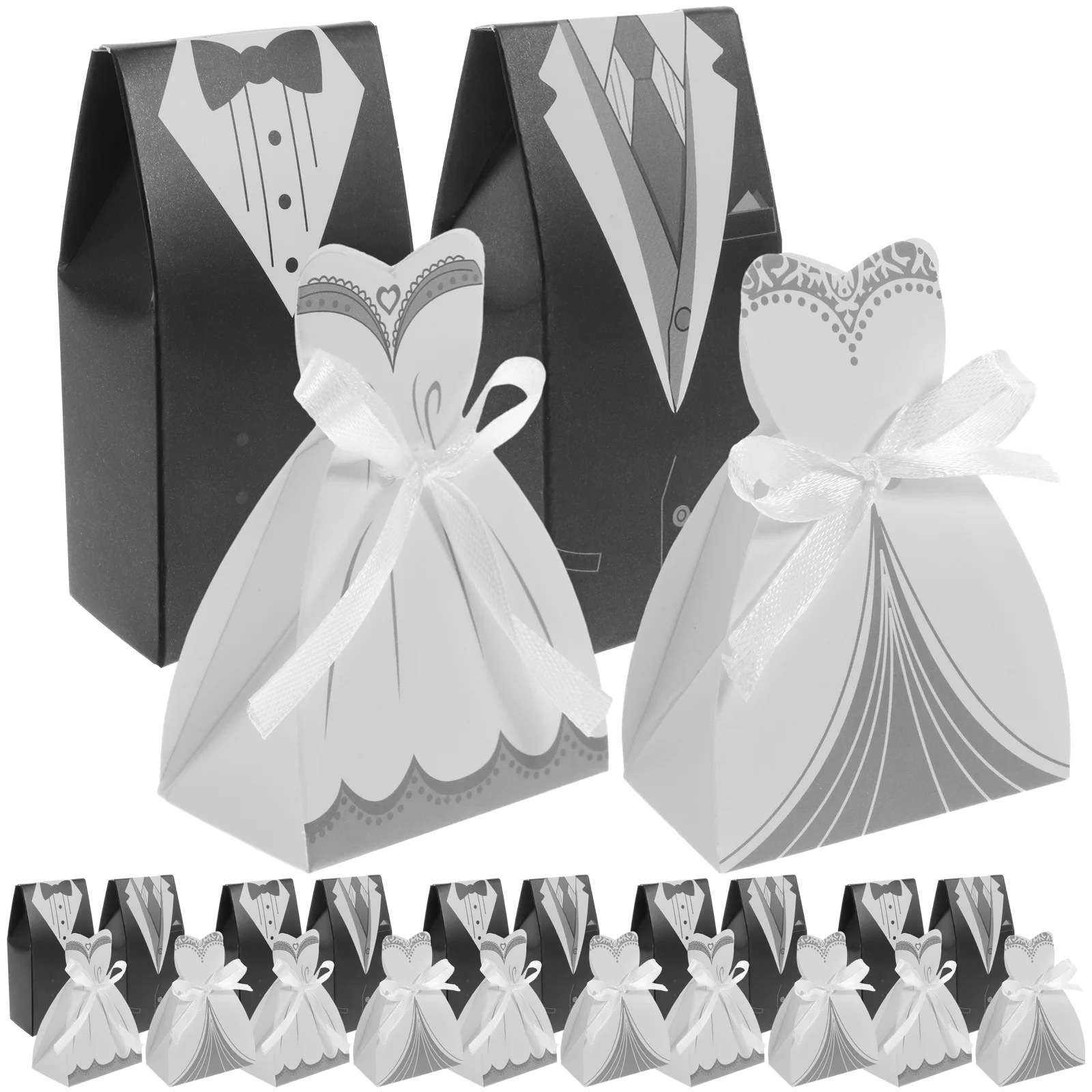 

Wedding Box Candy Boxes Gift Favor Paper Shaped Container Treat Decoration Party Gifts Bridal Case Tuxedo Shower Chocolate