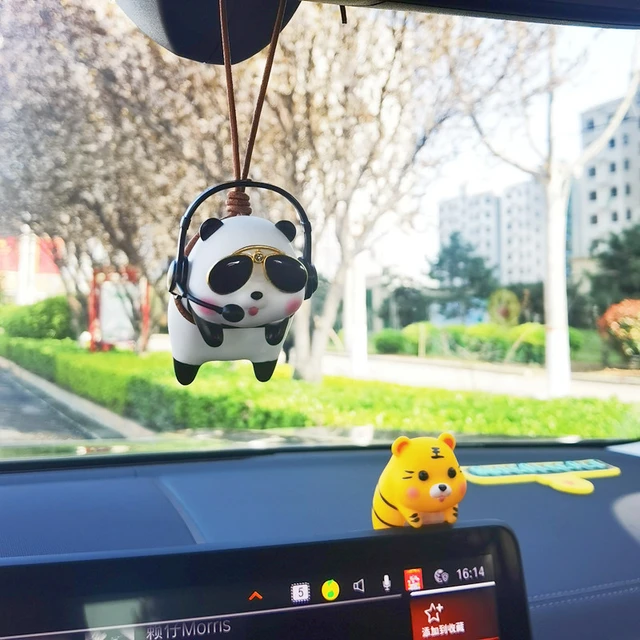 Décoration d'intérieur de voiture Anime mignon, pendentif de rétroviseur  automatique, tigre de balançoire de dessin animé Kawaii, cadeaux de  voiture