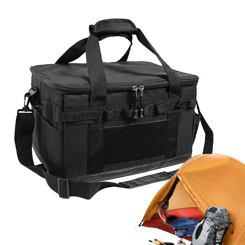 

Camping Storage Bag 30L 600D Oxford Cloth Picnic Bag Camping Kitchen Bag Gym Duffle Bag Backpack Trunk Organizer Wear-Resistant