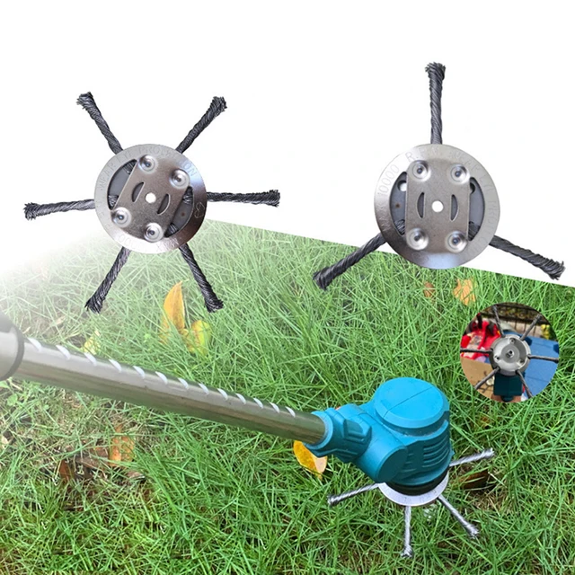 1Pc 6 Hüvelykes Acél Fű Trimmer Feje 3 Vagy Vágó Kefe Vágóhuzal Gyomnövény Penge Kerti Fűnyíró Tápegység