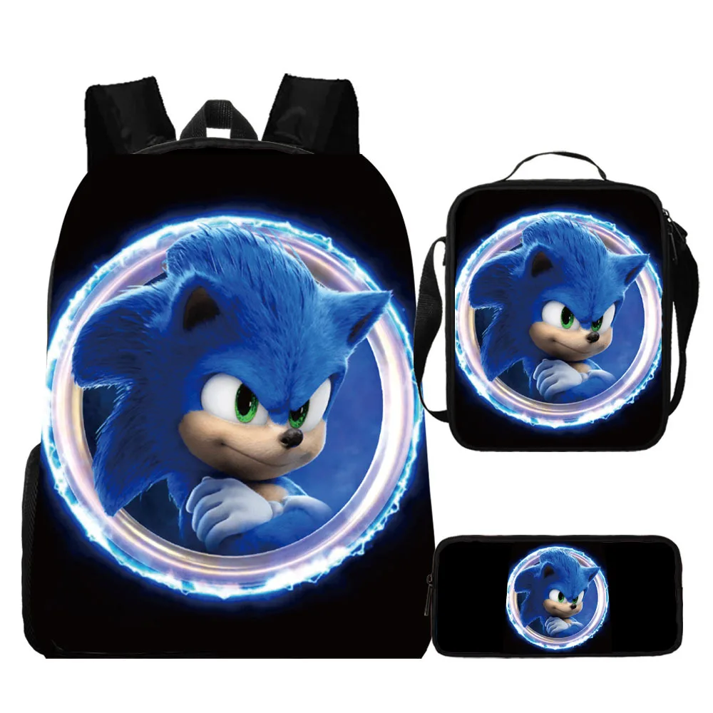 Sonic The Hedgehog Bolsa de escola de desenho animado Knuckles Tails Shadow  Amy Rose, mochila impressa de alto valor para estudantes, fofa, grande  capacidade, nova - AliExpress