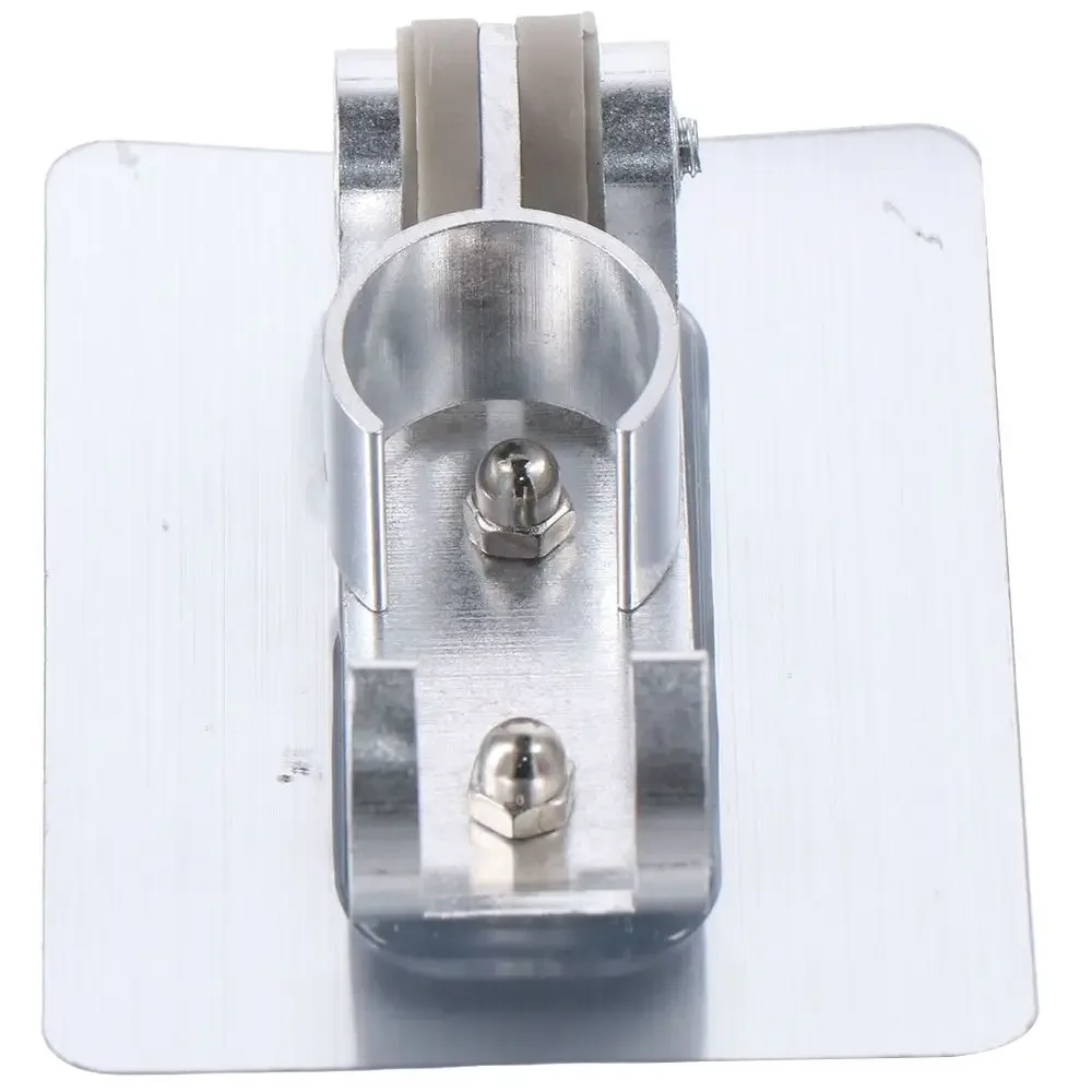 Durable Aluminium Shower Head Holder with 2 Hanger Hooks No Drill Need Wand Holder Silver Mount Bracket For Bathroom