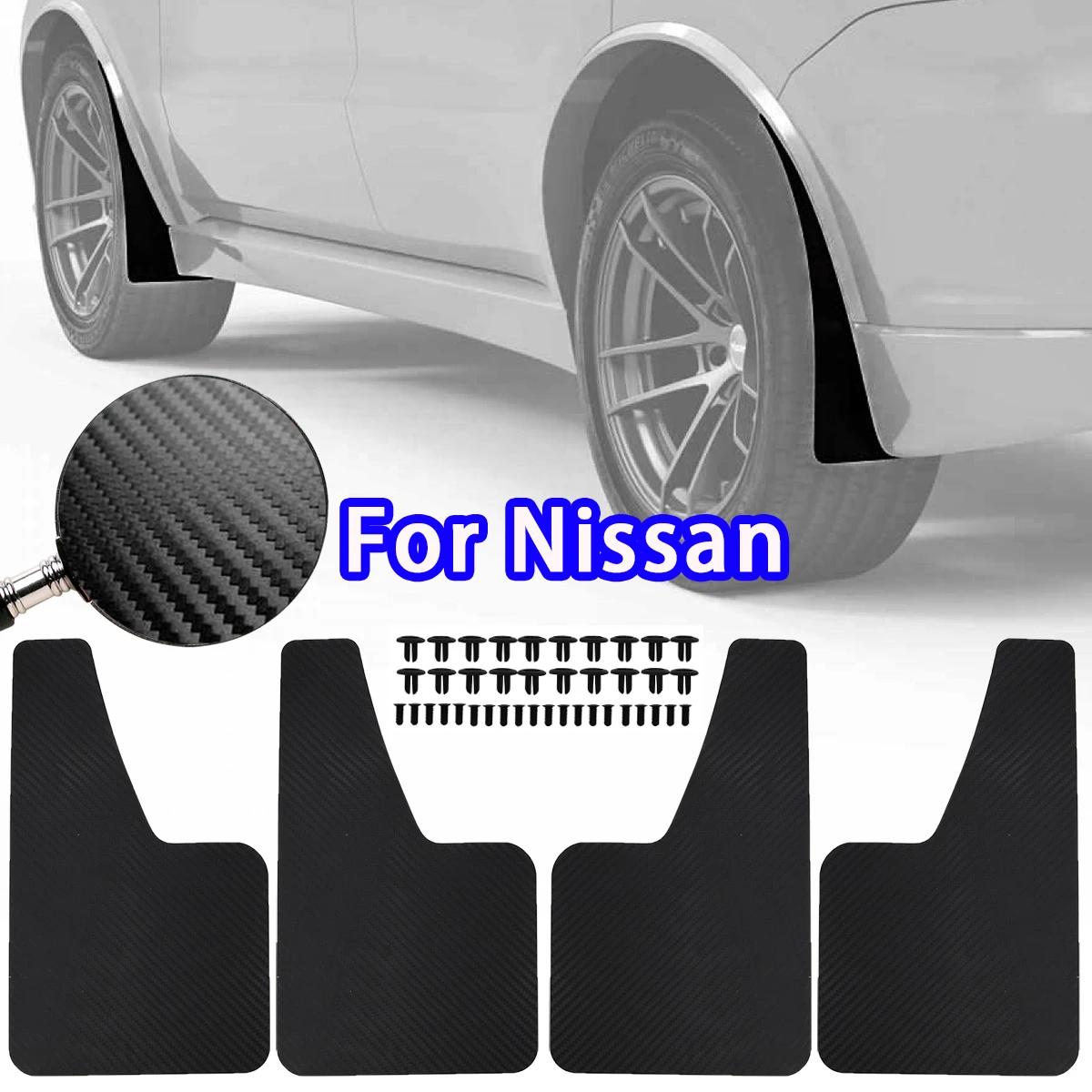 Set of 4x Mud Flaps For Nissan QASHQAI Dualis J10 J11 X TRAIL T30 T31