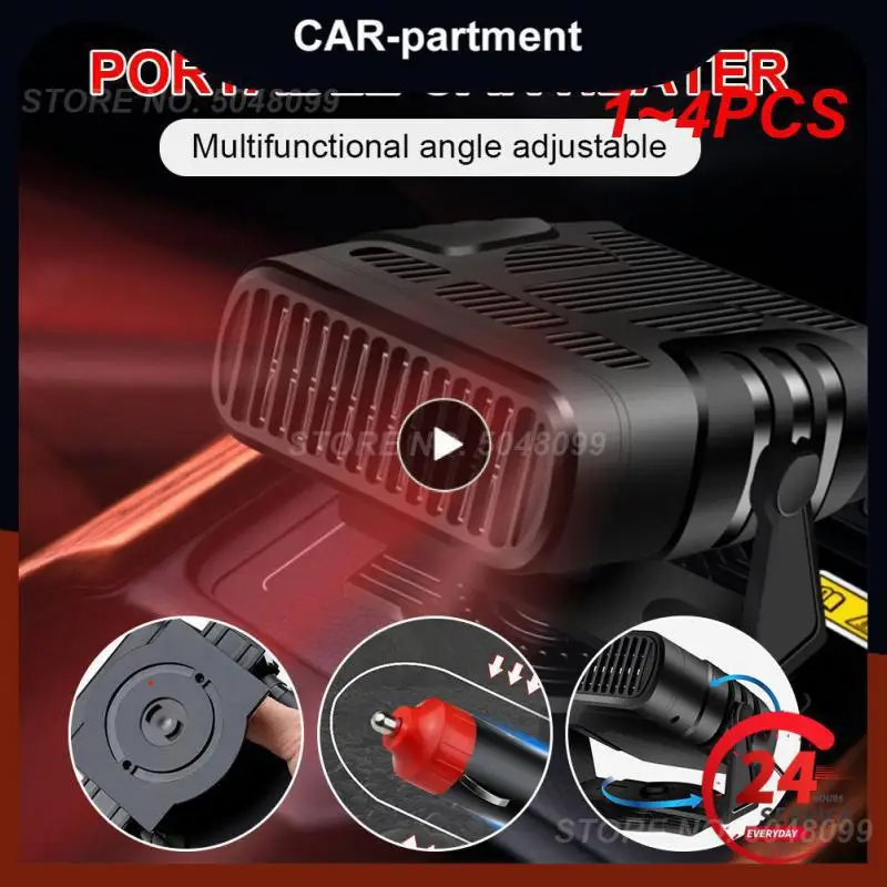 

1~4PCS Car Heater 12V/24V 120W 200W Portable Car Heater Fan 2 IN 1 Cooling Heating Auto Windshield Defroster Car Anti-Fog Heater