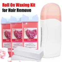 Unisex Roller Wax Roll on Depilatory Wax Cream Hair Removal Wax Heater Equipment Tool Heater Waxing Hot Cartridge Waxing Kit 1