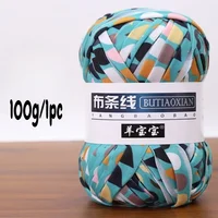 100g New Type Dyed Fabric Thread,Woven Bag Material DIY Carpet,Seat Cushions,Storage Baskets,Hooks,Crochet Thread,Knitting Yarn 1