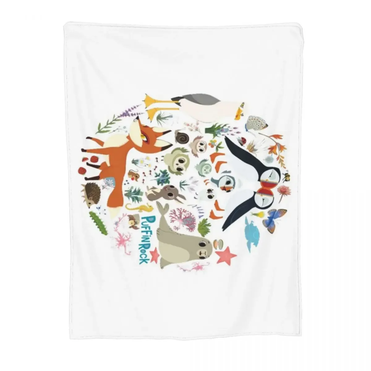 Puffin Rock gift for fans puffin rock characters Throw Blanket Luxury Designer Blanket Soft Big Blanket 5