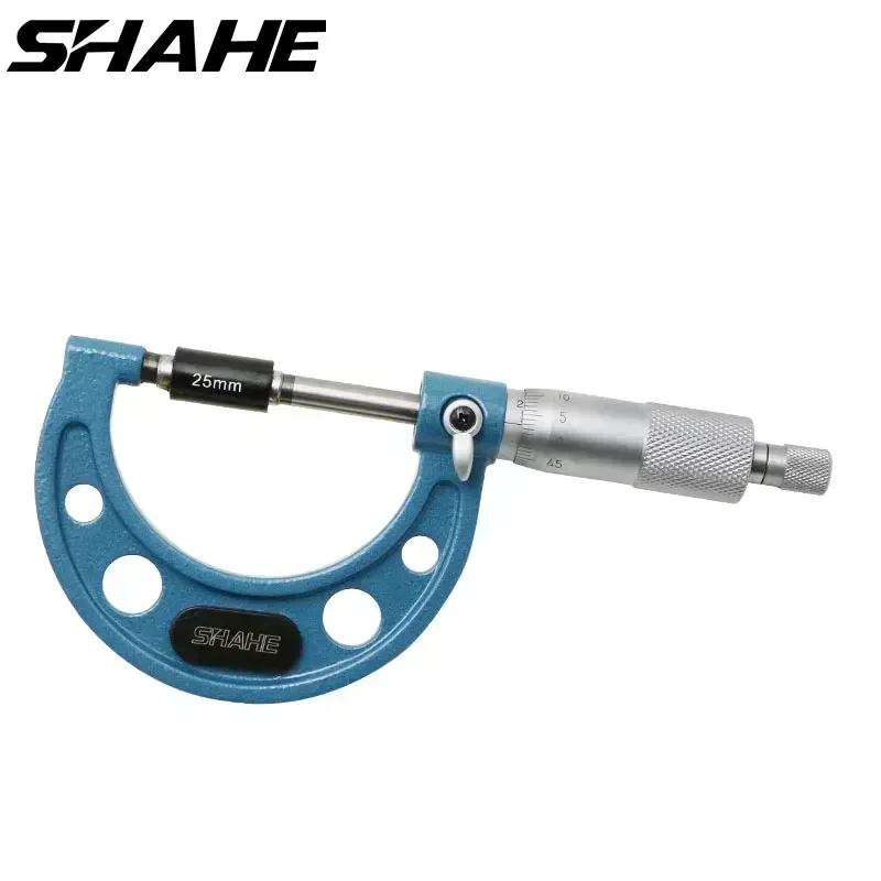 SHAHE Metric Outside Micrometer, High Quality Blue Micrometer 0.01mm Caliper Measuring Tools