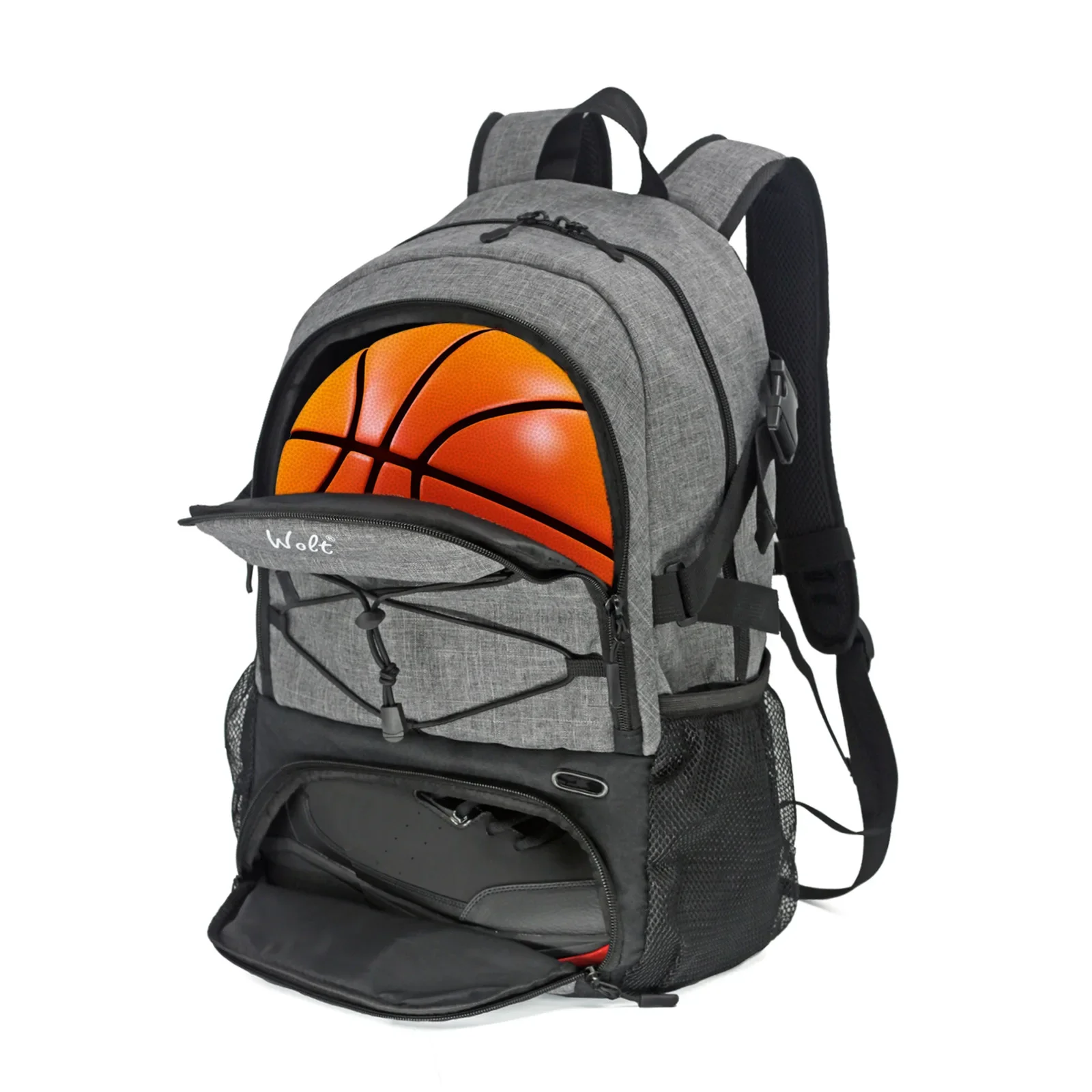 Sac à Dos De Sport Avec Compartiment à Chaussures Séparé - Homme/femme/enfant, Imperméable, Bretelles Réglables - 8