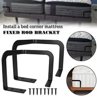 2pcs Mattress Slide Stopper Metal Mattress Corner Retainers Rods Bar Stable Non-Slip Mattress Frame Holder For Home Bedroom 1