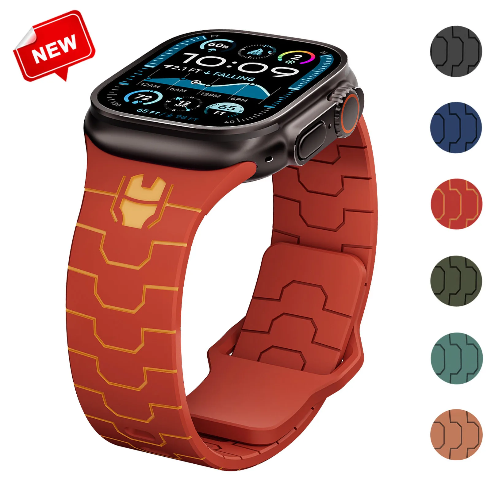 أشرطة سيليكون لساعة أبل الترا 2 الفرقة 49 مللي متر...