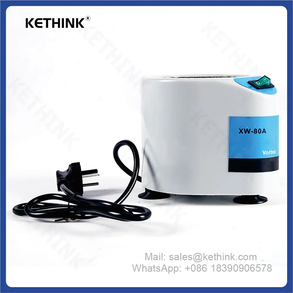 KT-XW-80A Lab Use Electric Mini Vortex Vial Shaker Machine 100mm Rubber Plate 0-3000rpm
