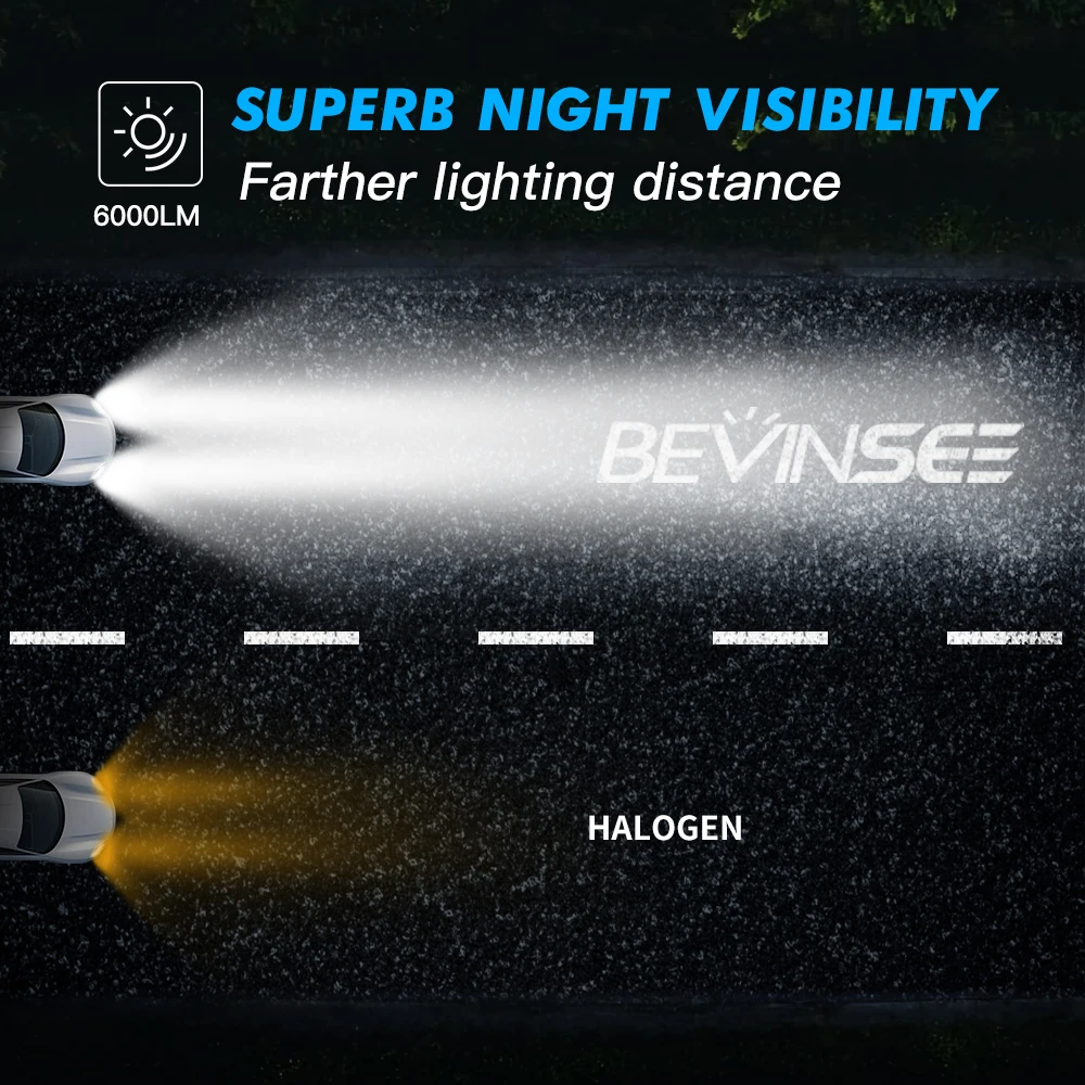 Led Lights Led Bulbs Led Headlights Led Car Lights Led Car Headlights Bevinsee H4 H7 H1 Led Headlight For Vehicles H3 H8 H9 H11 Led Lights 9006 HB4 9005 HB3 Car Light Bulbs 12V 6000K 50W Lamp F31B