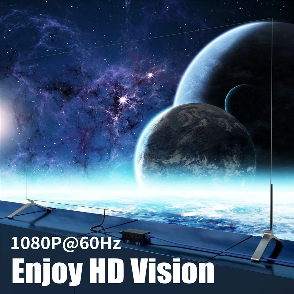 2026 Best 1x7 HDMI Splitter Extender 60m 1x2 HDMI UTP Extender Cat5e Cat6 1080P