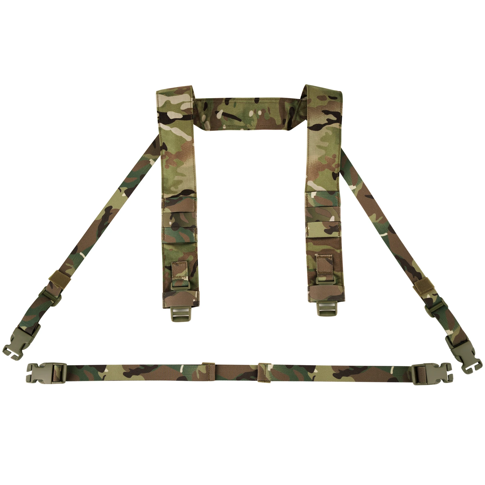 KRYDEX Fat Strap Shoulder Harness and Back Strap For Tactical MK3 MK4 D3CRM Chest Rig Accessories With Male Female Buckles