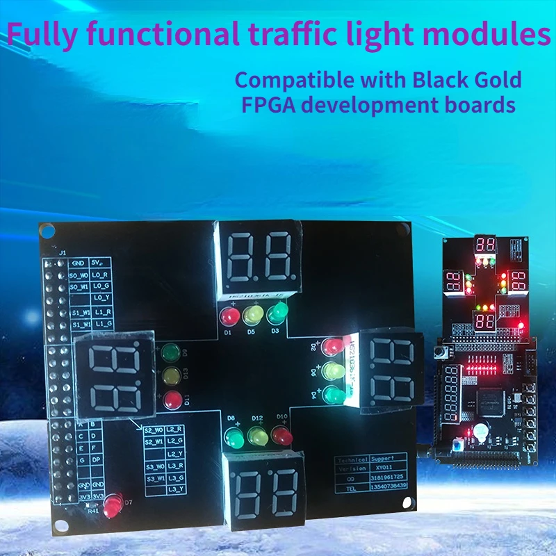 

Светофоры, светофоры, перекрестные огни, модуль сигнальных огней, обучающая плата FPGA MCU