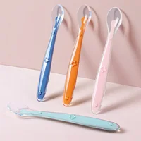 2 Pcs Baby Silicone Spoon Learning Spoon Set Stars Tableware Kids Soft Silicone Feeding Spoon Training Baby Reborn Silicone 1