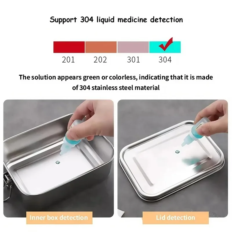Portable Stainless Steel Lunch Box for Kids and Adults, Leak-Proof Bento Box, Travel Food Meal Prep Container Dishwasher Safe