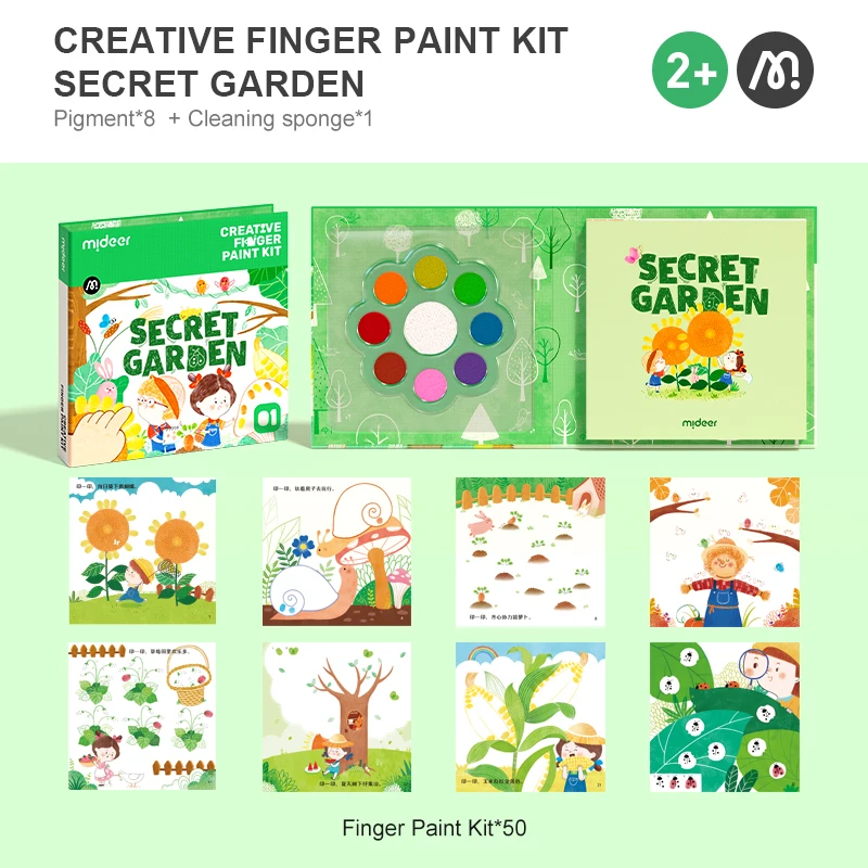 Mideer Creative Finger Paint Set, Kids' Washable Drawing & Painting Supplies Pad Kit Art Supplies, Toys for Girls and Boys