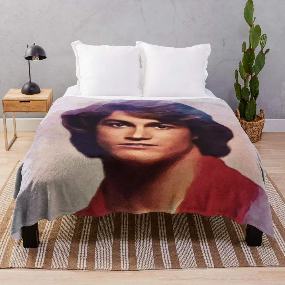 

Andy Gibb, Music Legend Throw Blanket Large Blanket Fluffy Shaggy Blanket Plaid on the sofa