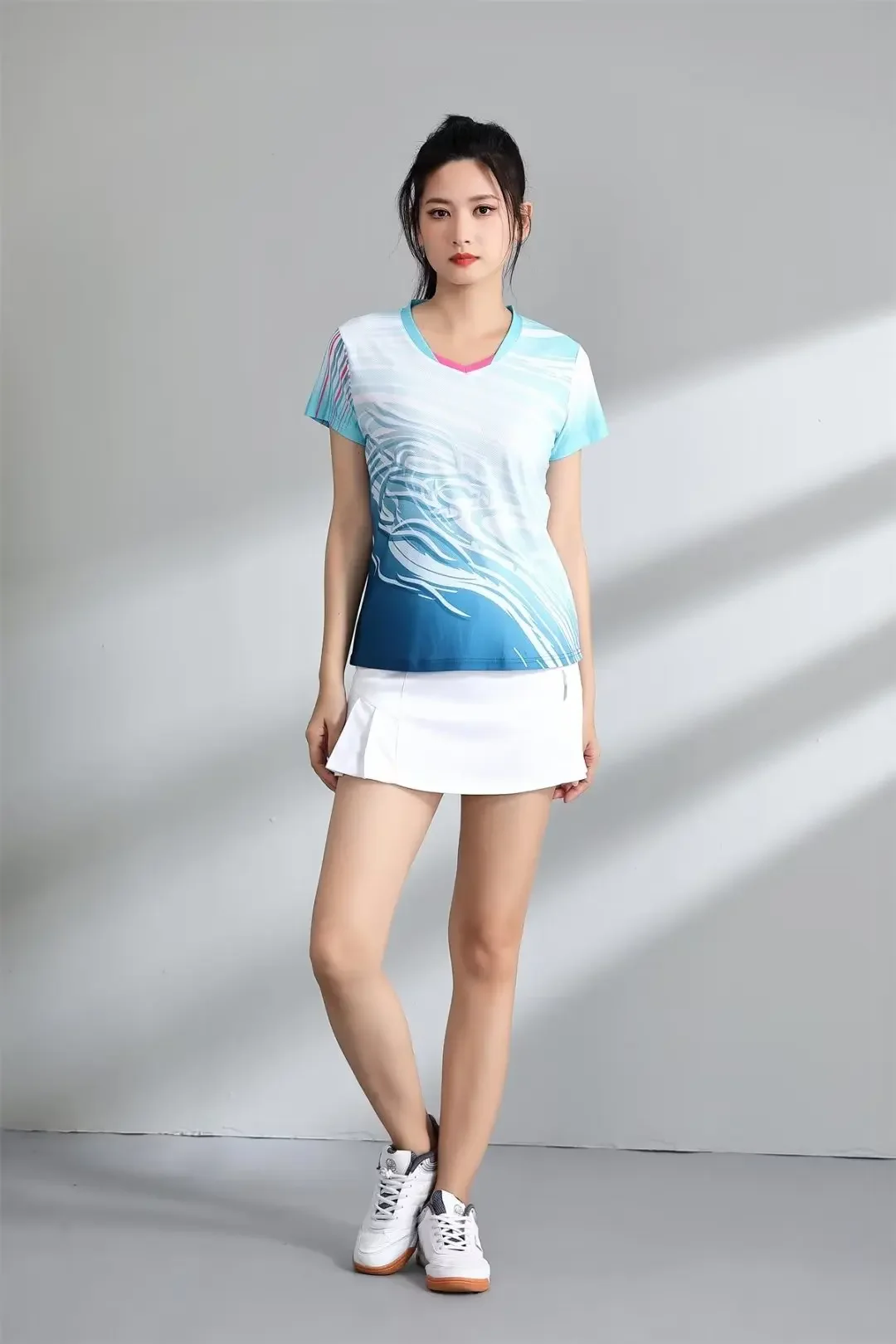 New Men's Women's Ping Pong Sports Shirt Quick Dry Breathable High Elasticity Short Sleeves Printed Trendy Top Speed Dry