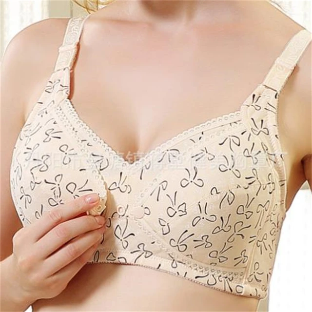 Mulher 34-42 Wire Free Dot Três Quarters(3/4 Cup) 100% Cotton Bras Feminino