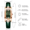 2PCS/Set Women's Watches Fashion Rectangle Leather Band Quartz Watch（Without Box） 6