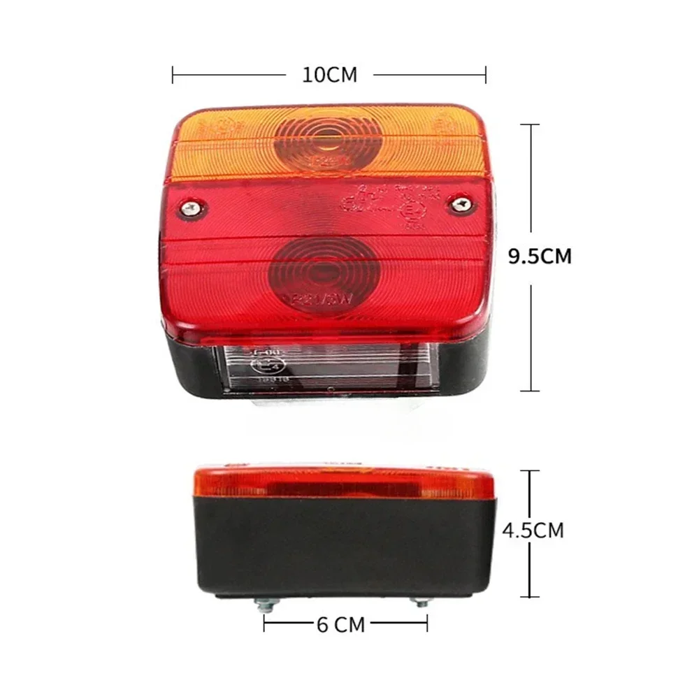 1 Set 12V Rear Towing Trailer Lightboard Tail Light 10m 7 Pin Brake Stop Indicator License Number Plate Lamp Reflector Truck RV led tail lights,license plate light