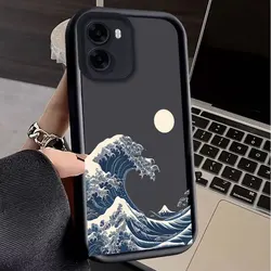 Flexible Silicone Shockproof Wave Print Protective Phone Case Cover for OPPO A6k 5G (HFTYJTDH0001)