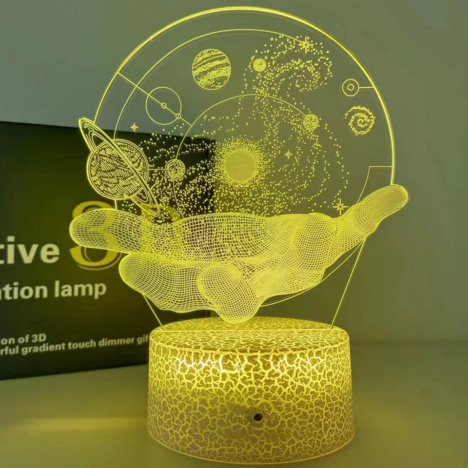 Lampada 3D Giraffa Con Telecomando 16 Colori, Luce Notturna Acrilica Per Bambini, USB